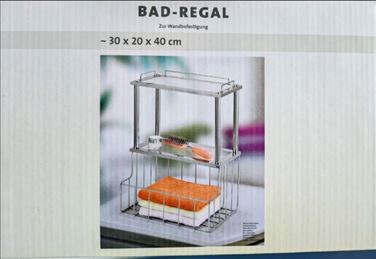 Abbildung: Bad-Regal zur Wandbefestigung, 30x20x40 cm 